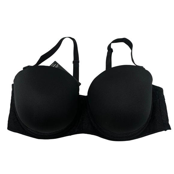 Torrid Black Strapless Bra 40DDD Push-Up 5 Ways to Wear Underwire NWT - Picture 1 of 11